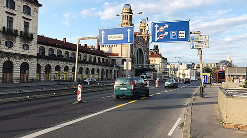 Pohled na komunikaci Praha ul. Wilsonova